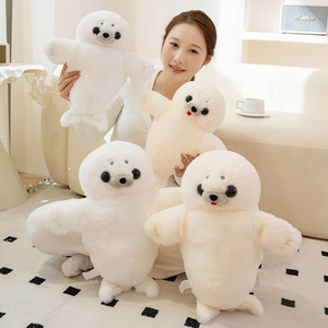 ตุ๊กตาแมวน้ำข้ามพรมแดน นอนราบ ตุ๊กตาขนนุ่มใยฝ้าย PP ของเล่นเด็ก หมอนข้างเตียงกอดได้ ของขวัญวันเกิด - Product Image 6
