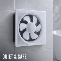 Ventilateur extracteur silencieux avec moteur durable, ventilateur mural pour salle de bain, cuisine, toilettes
