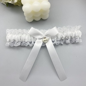 Nouvelle <span class=keywords><strong>Jarretière</strong></span> de Mariée en Dentelle Élastique Bleu Clair Style Européen et Américain pour Femme - Product Image 4