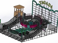 Manège Tagada pliable portable de grande capacité pour parcs d'attractions et fêtes foraines