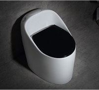 WC en céramique PATE Sanitary Ware 2022, à poser au sol, nouveau design italien, noir mat, forme d'œuf