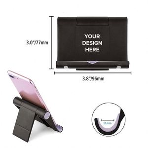 Custom Logo Adjustable Plastic Phone Stand <b>Foldable</b> Desktop Smartphone Holder for Event Giveaways - Product Image 2