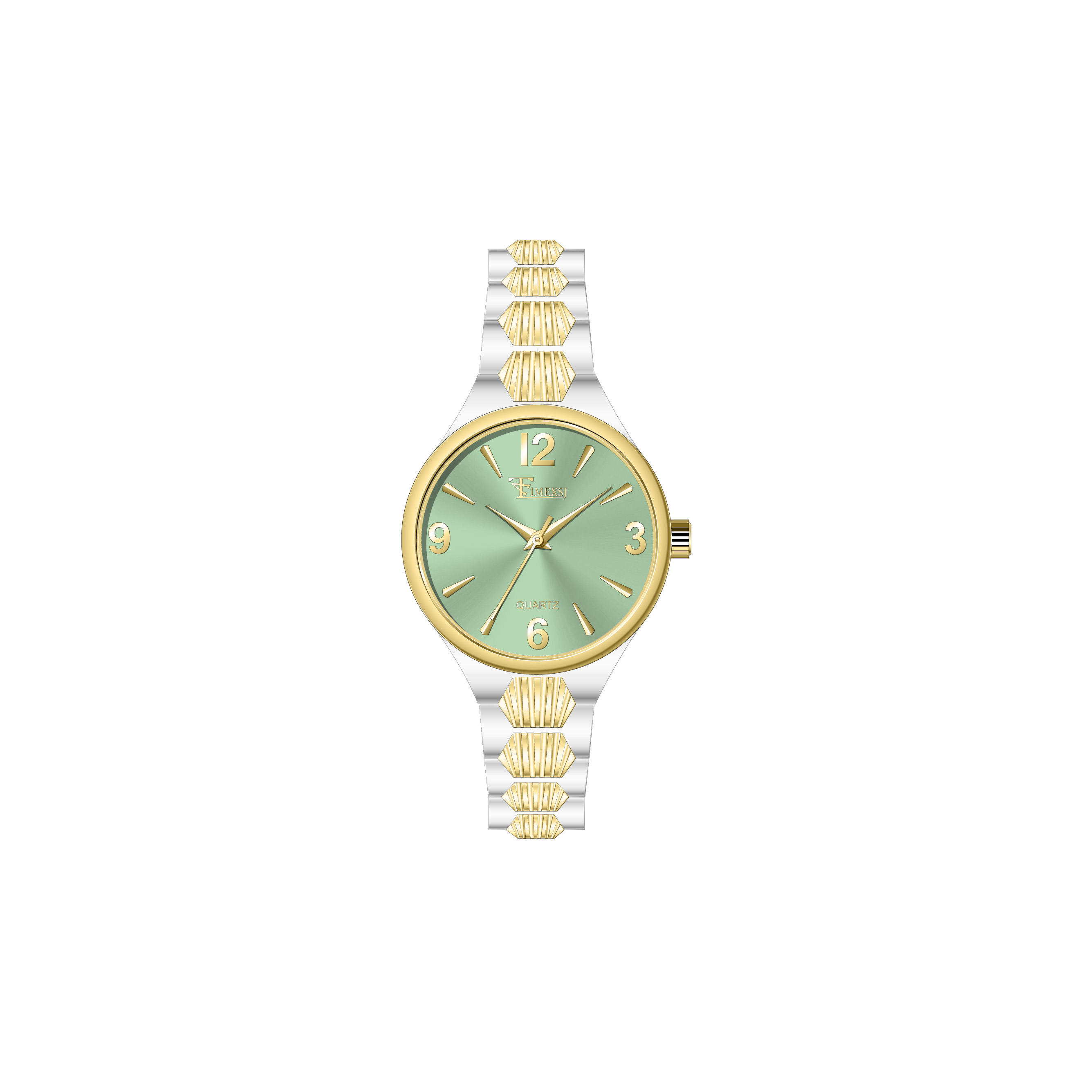 Two Tone Gold -Mint Green