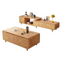 Massivholz TV-Schrank aus Eiche - Trendiger Luxus-TV-Ständer mit Stauraum und Schlichtem Design für Wohnzimmer