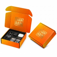 Boîte d'expédition pliable sur mesure pour le commerce électronique, certifiée recyclable, en carton ondulé avec finition UV pour l'électronique grand public