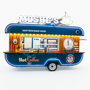<b>Electric</b> Stainless Steel 4-Wheel Mobile Kitchen Fast Food Truck Tacos Trailer Equipment Sale - Product Image 3