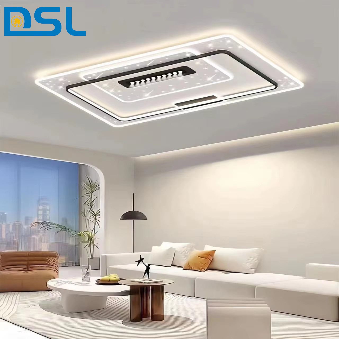 High Quality Iron Acrylic LED Indoor Ceiling Lamp IP33 Rated 5000K Daylight Modern Luxury Design Hospital Use SMD2835 CRI90