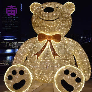 Iluminación decorativa LED 3D personalizada con motivo de oso de peluche IP65 para interiores, Navidad, festivales, jardines y exteriores. - Product Image 3