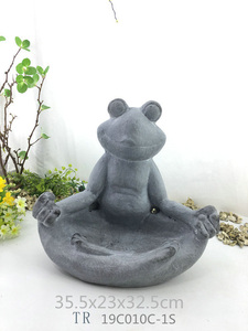 カエル装飾セラミック像漫画動物彫刻金型庭の樹脂花モデルクラフト置物アートテーマ - Product Image 3