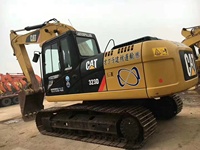 Excavatrice hydraulique sur chenilles Caterpillar 323D d'occasion, 23 tonnes, avec pompe et boîte de vitesses Kawasaki, prix bas, équipement lourd à vendre