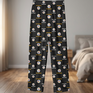 Pittsburgh Steelers Pantalon de pyjama tricoté pour homme 4-18 en polyester doux avec logos de l'équipe - Product Image 3