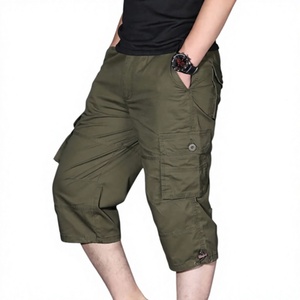 Wholesale OEM Custom <b>Men's</b> Capri Long Elastic <b>Cargo</b> <b>Shorts</b> Below Knee <b>Shorts</b> <b>3</b>/<b>4</b> Cotton <b>Cargo</b> Casual <b>Shorts</b> with Multi-Pockets - Product Image 3