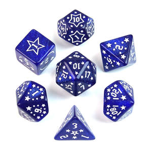 Ensemble de dés DND à cinq branches, 7 pièces, dés de jeu de rôle, paillettes étoilées, dés polyédriques D&D pour jeu de table Dungeons and Dragons - Product Image 3