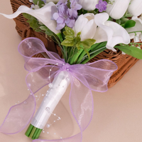 Bouquet de fleurs artificielles fait main pour mariée, imitant les tulipes et les lys, en PE, longue durée, pour mariage