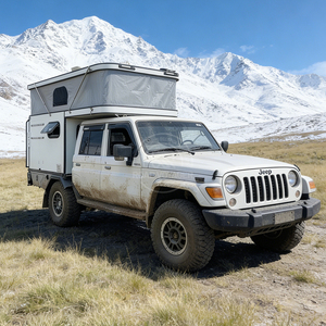 Camper <span class=keywords><strong>4x4</strong></span> coulissant et escamotable pour pick-up, extensible, taille personnalisée, porte arrière, tente, climatisation et réfrigérateur pour pick-ups légers et camping en plein air - Product Image 1