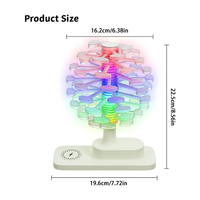 Lámpara de Mesa LED Minimalista de ABS con Carga Inalámbrica Rápida de 15W para Oficina, Mesita de Noche y Sala de Estudio con RGB