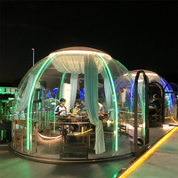 Maison complète, tente dôme de glamping Mars préfabriquée en PC transparent et étanche pour hôtels, complexes hôteliers, jardins, matériau de couverture en polycarbonate