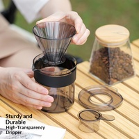 Kit de café portable 3-en-1 de style japonais avec balance, en plastique épaissi, pour infusion manuelle, tasse de voyage, design moderne et minimaliste