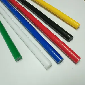 Yüksek kalite siyah/beyaz/mavi/kırmızı/sarı/yeşil renk pom çubuk delrin asetal plastik çubuk 4-300mm çapı