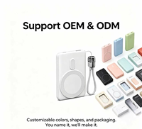 Nouvelle Batterie Externe Portable 10000mAh 2026 avec Charge Rapide Magnétique Sans Fil 22.5W, Câble Intégré, Entrée USB et Écran LED – Japon