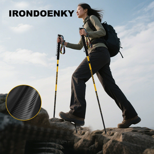 Directo <span class=keywords><strong>de</strong></span> fábrica profesional plegable <span class=keywords><strong>bastones</strong></span> <span class=keywords><strong>de</strong></span> senderismo 3K <span class=keywords><strong>fibra</strong></span> <span class=keywords><strong>de</strong></span> <span class=keywords><strong>carbono</strong></span> para Cross-Country Running senderismo ultraligero EVA al por mayor - Product Image 5