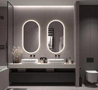Téléviseur intelligent à écran tactile Android Bluetooth, miroir arqué avec éclairage LED, pour salle de bain, montage mural, pour hôtel et usage domestique
