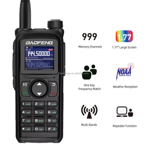 Radio Walkie Talkie Portátil BF-UV28 Tri-Banda UHF/VHF 10W de Largo Alcance con Alertas Meteorológicas NOAA y FM - Product Image 2
