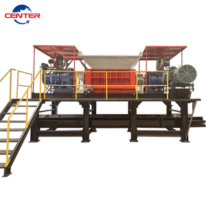 Hiệu quả-tách đôi trục Shredder-cho lốp cao su với dây thép, kim loại nhúng nhựa phế liệu & ống gia cố - Product Image 1