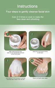 Bianco nero bottiglia vitamina C pulizia profonda Avocado Bentonite <span class=keywords><strong>caolino</strong></span> fango polvere curcuma argilla <span class=keywords><strong>viso</strong></span> <span class=keywords><strong>maschera</strong></span> - Product Image 5