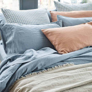 Bán buôn GOTS 100% Pháp lanh thiên nhiên bộ đồ giường Linen Sheets Set và Duvet cover sets gối - Product Image 3