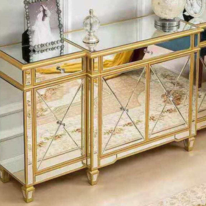 Moderne Eenvoudige Gouden Marmeren Consoletafel Van De Foshan-Fabriek, Nieuwe Antieke Meubelsupermarkt Gespiegeld Nieuwe Moderne, Eenvoudige Gouden - Product Image 1