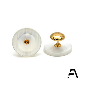 सोने प्लास्टिक Clerical Clergy कोर्ट अंगरखा शर्ट सामने और वापस कॉलर स्टड - Product Image 5