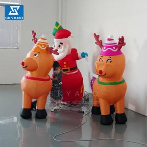 Suministros de decoración de Navidad inflable Santa <span class=keywords><strong>Reno</strong></span> trineo Patio modelo para patio - Product Image 4