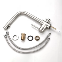 Robinet de cuisine moderne à double poignée rotative 5 fonctions, avec cartouche céramique, à poser sur comptoir, monotrou, garantie 3 ans, pour eau potable