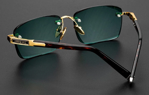 <span class=keywords><strong>Gafas</strong></span> <span class=keywords><strong>de</strong></span> <span class=keywords><strong>Sol</strong></span> <span class=keywords><strong>de</strong></span> Piedra para Hombre con <span class=keywords><strong>Cristal</strong></span> Verde para Mujer sin Montura <span class=keywords><strong>de</strong></span> Alta Calidad Antiarañazos - Product Image 2