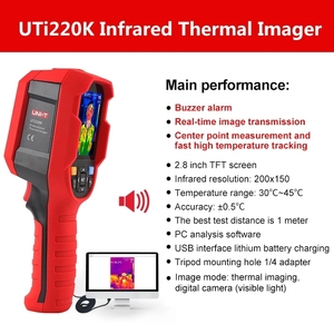 กล้องถ่ายภาพความร้อนอินฟราเรดแบบมือถือ UTi220K สำหรับวัดอุณหภูมิร่างกาย ความละเอียด 200x150 ความแม่นยำ 0.5 ช่วงการวัด 30-45 องศาเซลเซียส OEM หน้าจอ TFT 2.4 นิ้ว UTi220 - Product Image 4