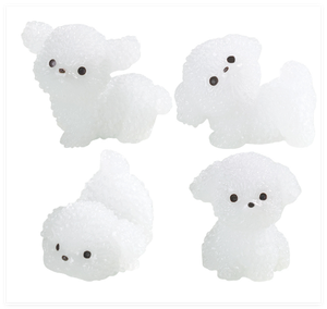 Statue lumineuse fluorescente de dessin animé mignon poussant dans le noir animaux résine matériel figurines miniatures chien décoration d'aquarium - Product Image 2