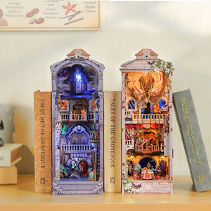 Tonecheer Monster Carnival casa de muñecas de madera rompecabezas varita mágica libro Nook Kit ilumina Monster Party diseño de doble cara TQ144 - Product Image 5