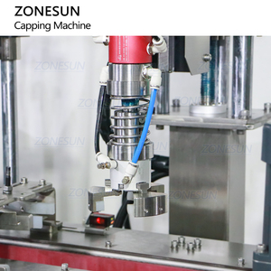 ZONESUN Automatic Pepper Chilli Sauce Curry Paste Glass <b>Jam</b> <b>Jar</b> Round PET Bottle Metal Twist Off Lid Caps Screw Capping Machine - Product Image 4