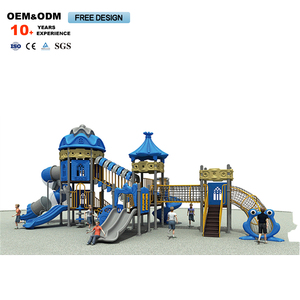 Ensemble de toboggans d'extérieur neufs, directement de l'usine, pour enfants, en métal, plastique et acier, populaires pour les écoles et les centres commerciaux - Product Image 1
