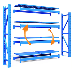 Estante de almacenamiento de acero de altura ajustable de alta calidad 100Kg-500kg Estante de almacén de carga con buenos estantes de almacenamiento de rodamiento - Product Image 3