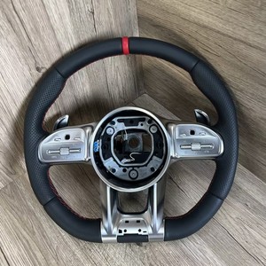 Leder-Lenkrad für Mercedes Benz W204 W205 W212 W213 W221 W222 W218 W177 C63 G63 A B C E <span class=keywords><strong>G</strong></span> Klasse GLA GLB GLC GLE Modifikationen - Product Image 2