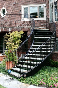 CBMmartモダン階段カスタマイズプレハブ錬鉄製屋外手すりデザイン屋内スパイラル階段 - Product Image 6