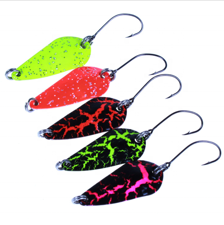 Pack De 8 Leurres De Pêche Micro Métal VIB - Lames 3.5g, 5g, 7g - Cuillères Pour Truite, Basse
