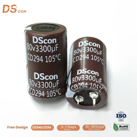 Condensateur électrolytique en aluminium DScon Snap-in 80V 3300uF 25*40mm, tolérance 20%, haute température, adapté au contrôle industriel