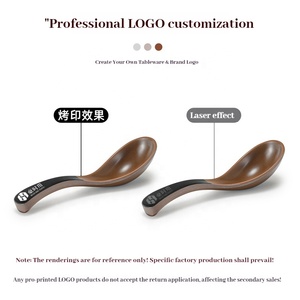 ラーメンウォントンスプーンホワイトメラミンアジアンヌードルスープスプーンファミリーキッチンホテルレストランクリエイティブスプーン - Product Image 3