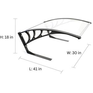 Tondeuse à gazon robotique <span class=keywords><strong>Garage</strong></span> Porche Auvent Pluie et Neige Fenêtre de Protection Auvent Ombre Porte Toit avec Cadre Métallique pour Shed Car Utilisation - Product Image 3