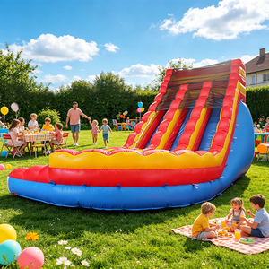 WINSUN - Parque Acuático Inflable de PVC Comercial Grande para Exteriores con Colores Rojo/Amarillo/Azul para Uso en Centros Comerciales - Product Image 1