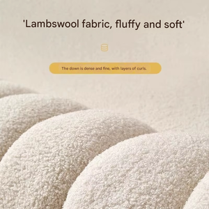Terciopelo de cordero 30 alto otomano cómodo hogar y <span class=keywords><strong>cocina</strong></span> taburete de almacenamiento crema vestidor sedentario sala de estar sofá taburete - Product Image 3