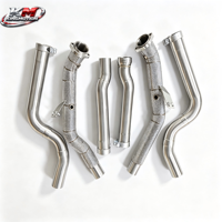 Tuyau d'échappement avant en acier inoxydable KM Performance pour Mercedes E400 Coupé C207 3.0T V6, design droit avec isolation thermique